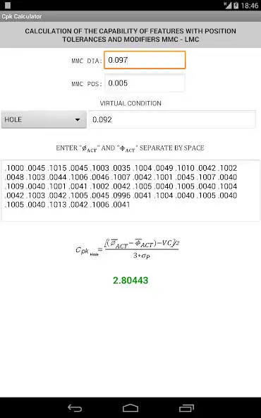 Play Cpk Calculator  and enjoy Cpk Calculator with UptoPlay