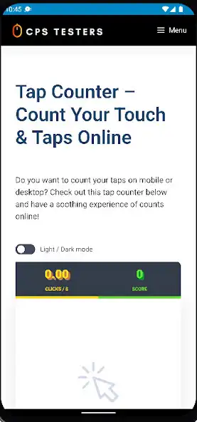 Play CPS Tap Counter  and enjoy CPS Tap Counter with UptoPlay