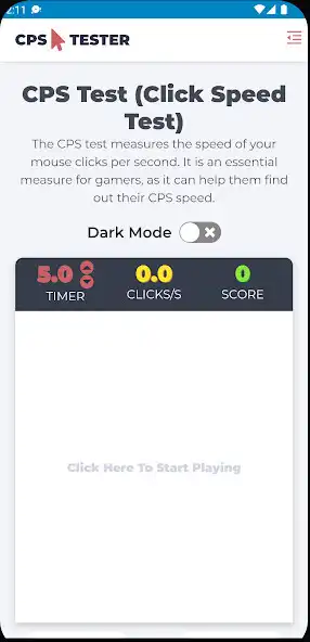 Play CPS Tester - Test Click Speed  and enjoy CPS Tester - Test Click Speed with UptoPlay