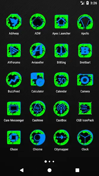 Play Cracked Green Blue Icon Pack as an online game Cracked Green Blue Icon Pack with UptoPlay