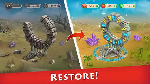 Play Cradle of Empires Match 3 Game as an online game Cradle of Empires Match 3 Game with UptoPlay