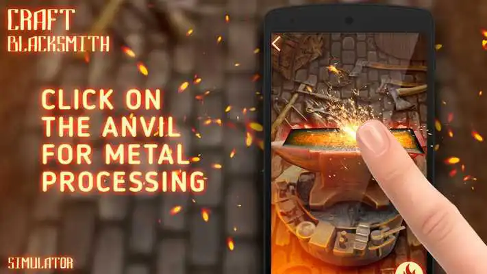 Craft blacksmith. Simulator online game with UptoPlay