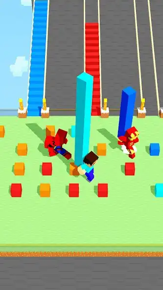 Play Craft Bridge Race as an online game Craft Bridge Race with UptoPlay