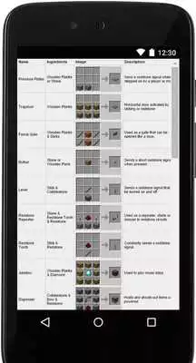 Play Crafting Guide List For MCPE