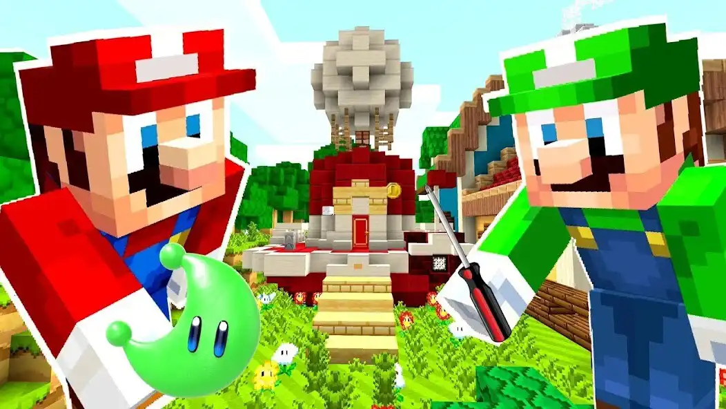 Play Craft Mario Mod For Minecraft  and enjoy Craft Mario Mod For Minecraft with UptoPlay