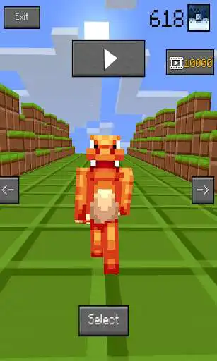 Play Craft Pixelmon Runner as an online game Craft Pixelmon Runner with UptoPlay