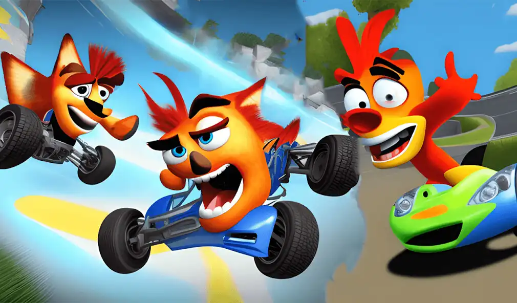 Play Crash tag team kart racing as an online game Crash tag team kart racing with UptoPlay