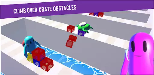 Play Crates Race 3D- Runner race game as an online game Crates Race 3D- Runner race game with UptoPlay