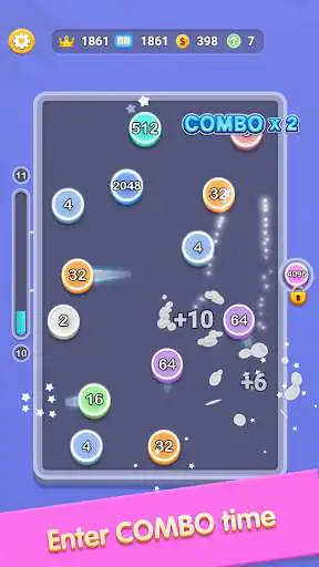 Play Crazy Billiards 2048 as an online game Crazy Billiards 2048 with UptoPlay
