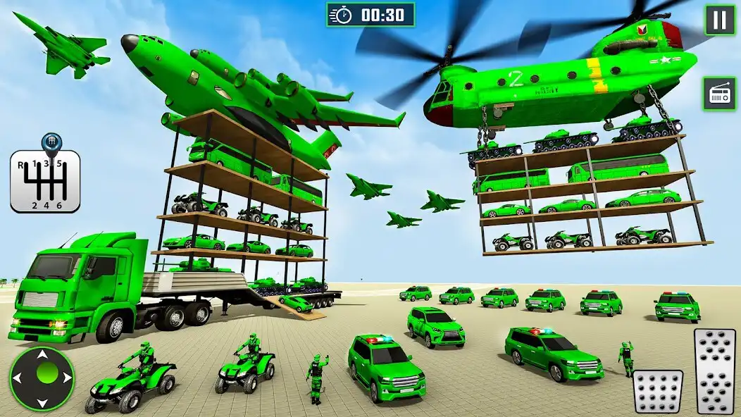 Play Crazy Car Army Transport Truck as an online game Crazy Car Army Transport Truck with UptoPlay