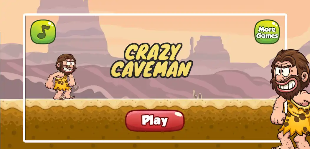 Play Crazy CaveMan - Adventure Fun Into Desert  and enjoy Crazy CaveMan - Adventure Fun Into Desert with UptoPlay
