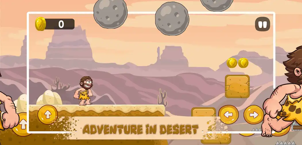 Play Crazy CaveMan - Adventure Fun Into Desert as an online game Crazy CaveMan - Adventure Fun Into Desert with UptoPlay
