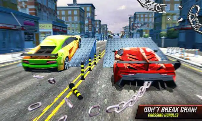 Play Crazy Chained Cars Ramp- Super Chain Cars