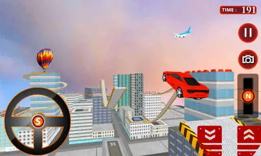 Play Crazy Driver Rooftop Run 3D as an online game Crazy Driver Rooftop Run 3D with UptoPlay