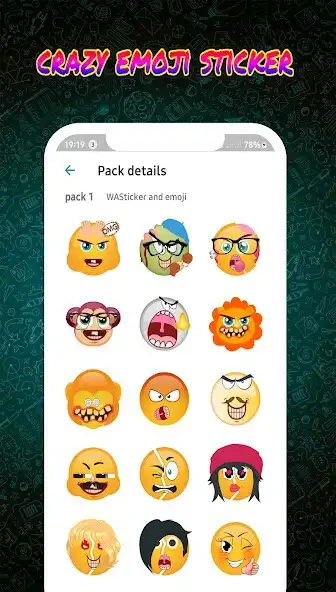 Play Crazy Emoji Stickers WASticker  and enjoy Crazy Emoji Stickers WASticker with UptoPlay