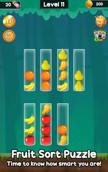 Play Crazy Fruit Sort Challenge 3D as an online game Crazy Fruit Sort Challenge 3D with UptoPlay