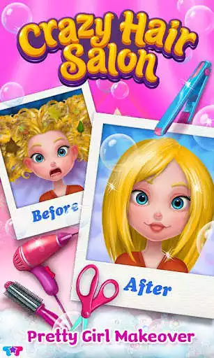 Play Crazy Hair Salon-Girl Makeover  and enjoy Crazy Hair Salon-Girl Makeover with UptoPlay