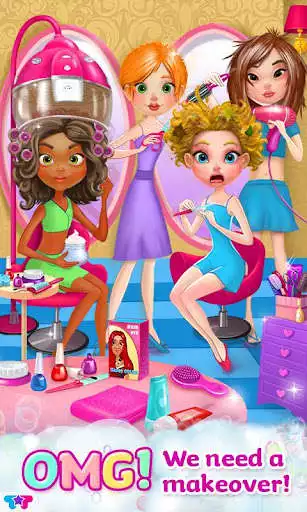 Play Crazy Hair Salon-Girl Makeover as an online game Crazy Hair Salon-Girl Makeover with UptoPlay