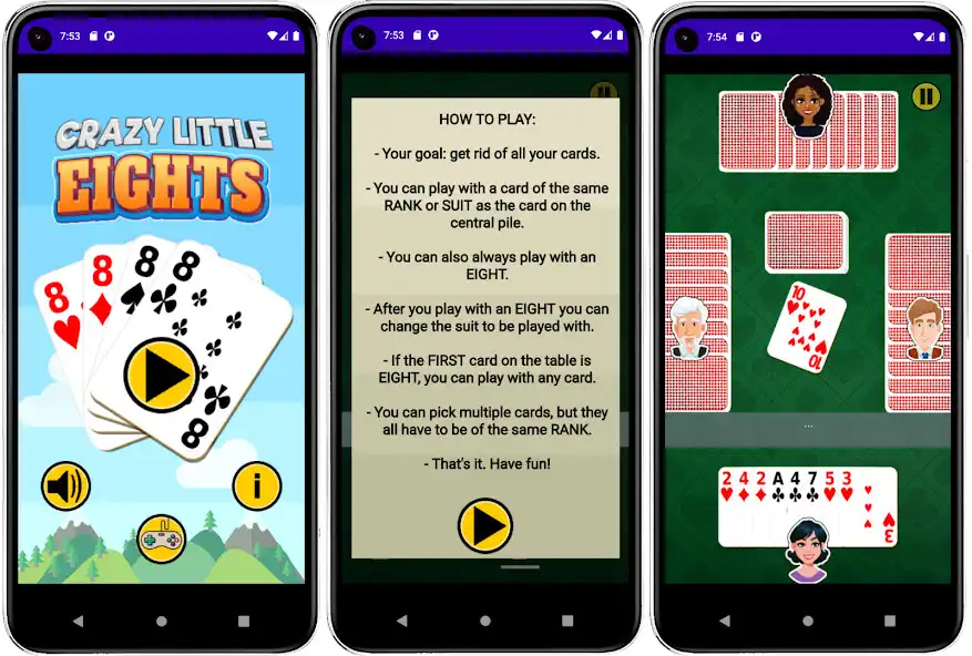 Play Crazy Little Eights as an online game Crazy Little Eights with UptoPlay