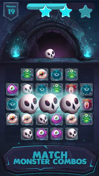 Play Crazy Monster - Match 3 Games as an online game Crazy Monster - Match 3 Games with UptoPlay