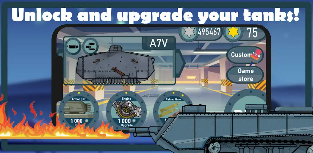Play Crazy Tank Race (WW1) as an online game Crazy Tank Race (WW1) with UptoPlay