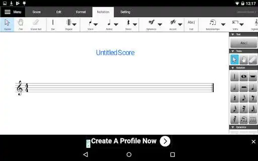 Play Crescendo Music Notation Free