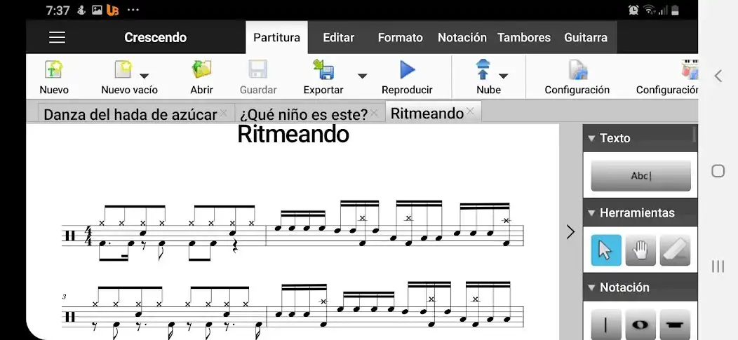 Play Crescendo, notación musical gratuita  and enjoy Crescendo, notación musical gratuita with UptoPlay