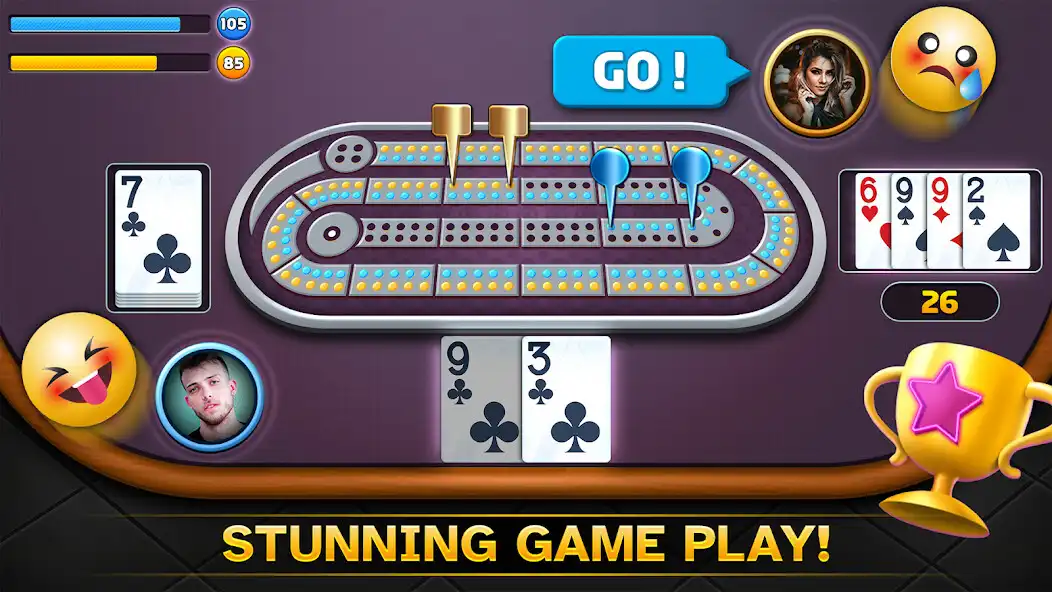 Play Cribbage - Classic Card Board as an online game Cribbage - Classic Card Board with UptoPlay