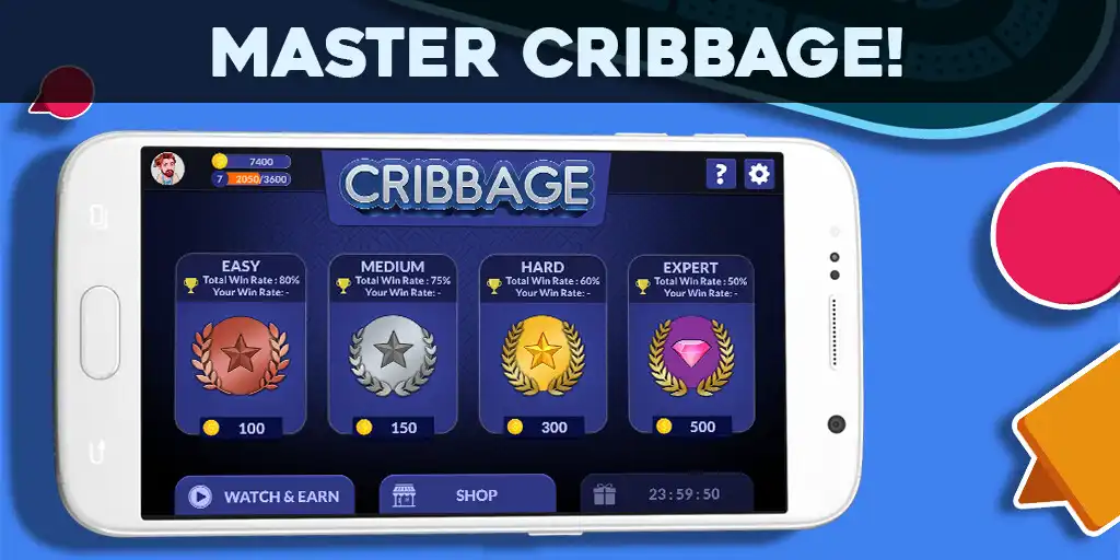 Play Cribbage - Offline Card Game as an online game Cribbage - Offline Card Game with UptoPlay