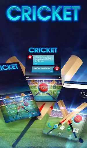 Play Cricket Animated Keyboard  and enjoy Cricket Animated Keyboard with UptoPlay