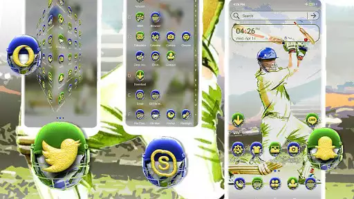 Play Cricket Batsman Launcher Theme as an online game Cricket Batsman Launcher Theme with UptoPlay