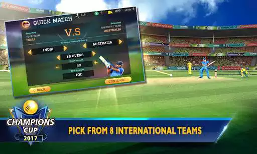 Play Cricket Champions Cup 2017 as an online game Cricket Champions Cup 2017 with UptoPlay
