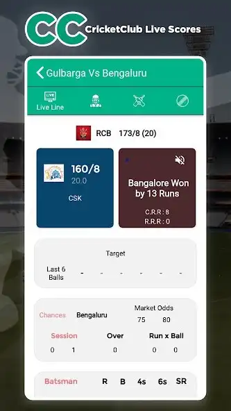 Play Cricket Club : Live Cric Score as an online game Cricket Club : Live Cric Score with UptoPlay