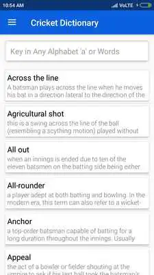 Play Cricket Dictionary