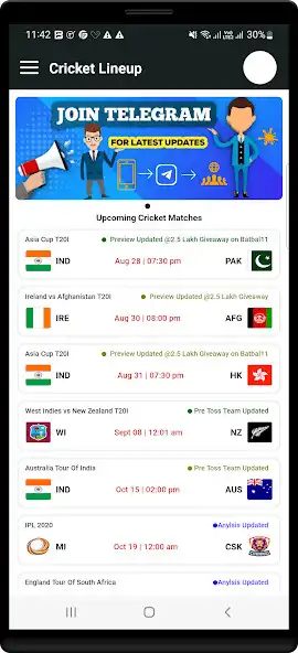 Play Cricket Lineup - Prediction as an online game Cricket Lineup - Prediction with UptoPlay