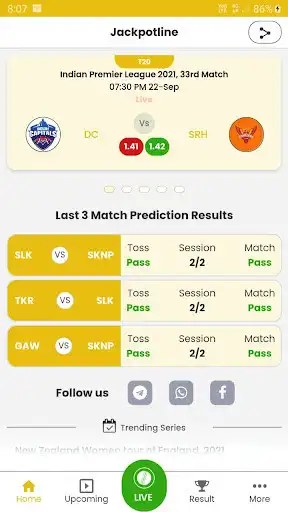Play Cricket Live Line - JackPot as an online game Cricket Live Line - JackPot with UptoPlay