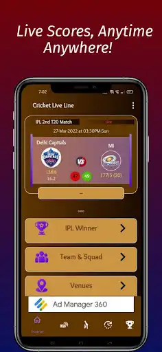 Play Cricket Live Line - Live Score  and enjoy Cricket Live Line - Live Score with UptoPlay