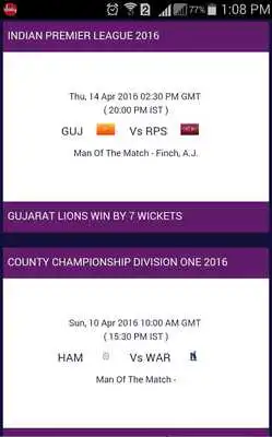 Play Cricket Live Score