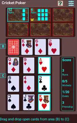 Play Cricket Poker Card Puzzle