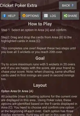 Play Cricket Poker Card Puzzle