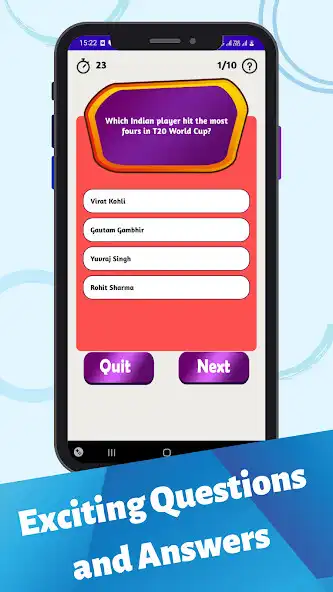 Play Cricket Quiz Game as an online game Cricket Quiz Game with UptoPlay