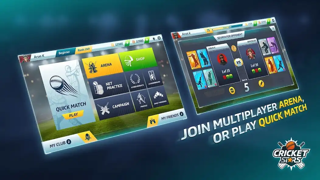 Play Cricket Stars: Strategy Game as an online game Cricket Stars: Strategy Game with UptoPlay