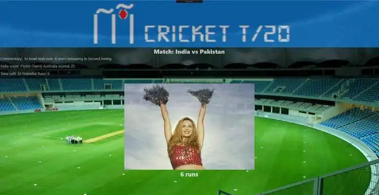 Play Cricket T20 as an online game Cricket T20 with UptoPlay