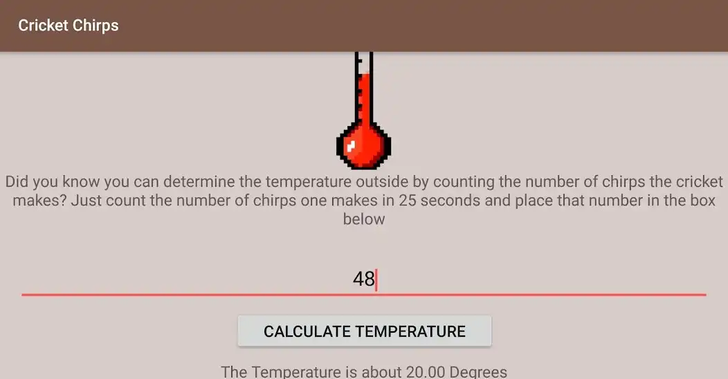 Play Cricket Thermometer as an online game Cricket Thermometer with UptoPlay