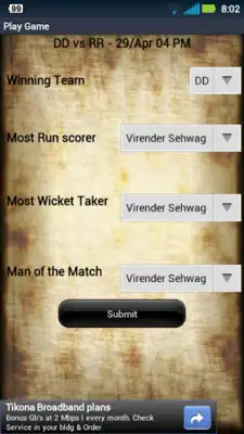 Play Cricket World Cup 2015 Genius