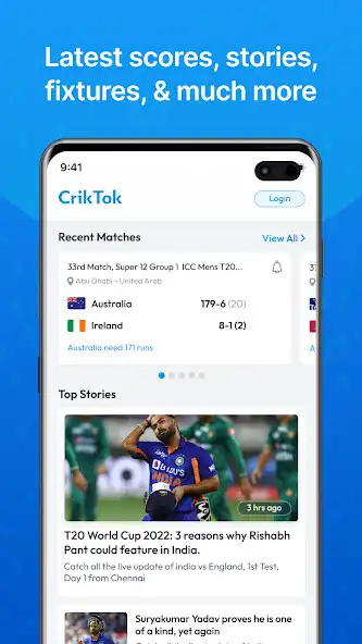 Play Criktok- Live Scoring App  and enjoy Criktok- Live Scoring App with UptoPlay