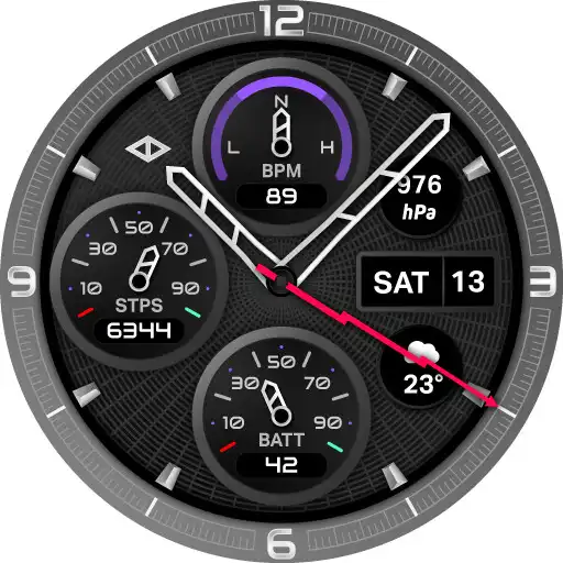 Play Crimson: Analog Watch Face APK