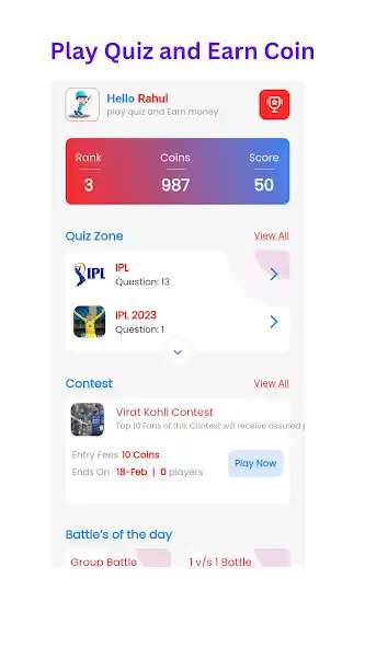 Play CriQ : Cricket Quiz Game as an online game CriQ : Cricket Quiz Game with UptoPlay