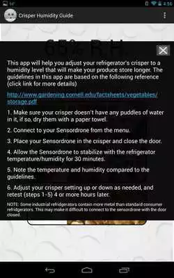 Play Crisper Humidity Guide