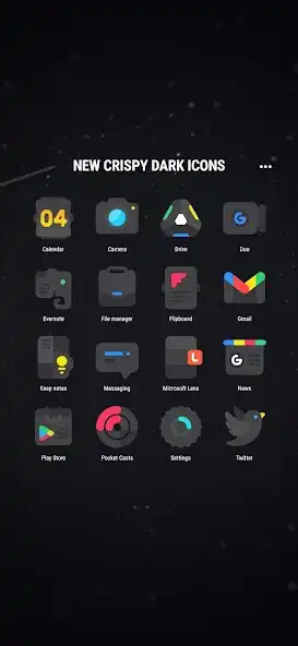 Play Crispy Dark : Icon Pack  and enjoy Crispy Dark : Icon Pack with UptoPlay
